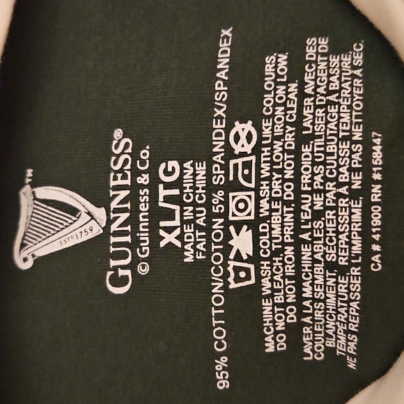 Guinness Raglan Short Sleeve Cropped Baby Tee - Picture 7 of 7